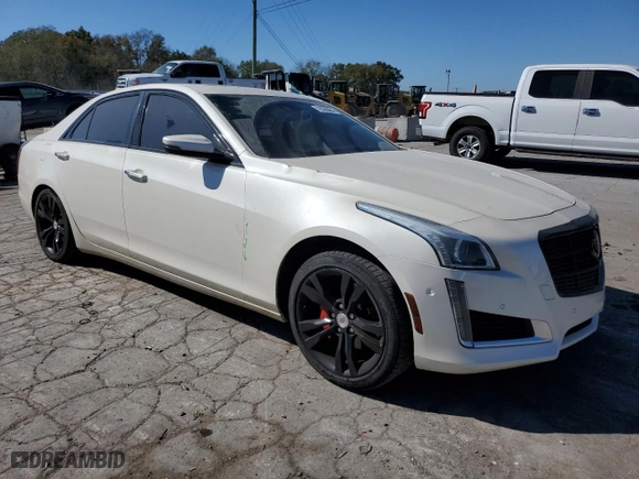 2014 Cadillac CTS Sedan Premium AWD with VIN 1G6AZ5S30E0145483, listed as a Copart auction lot 76355864 with 89,917 mi miles and Salvage Title. Bid and sale history available at carsss.com. Image 4.