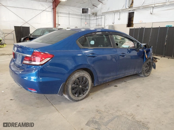 2013 Honda Civic Sdn LX with VIN 2HGFB2F53DH539959, listed as a Copart auction lot 54002965 with 161,935 mi miles and Clean Title. Bid and sale history available at carsss.com. Image 3.