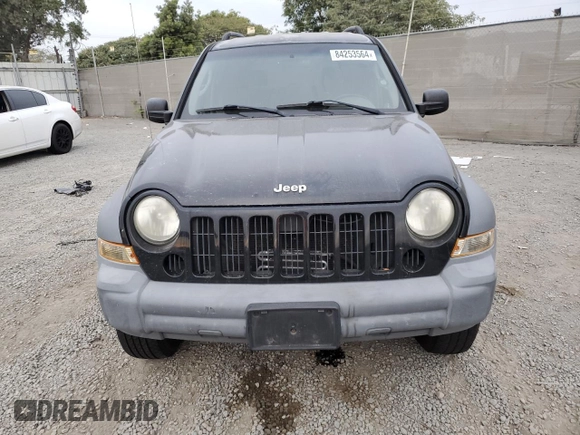 2005 Jeep Liberty Sport with VIN 1J4GK48K65W592508, listed as a Copart auction lot 84253564 with 145,375 mi miles and Salvage Title. Bid and sale history available at carsss.com. Image 5.