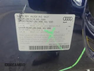 2021 Audi Q3 Premium with VIN WA1AUCF3XM1120717, listed as a Copart auction lot 54928885 with 25,833 mi miles and Salvage title. Bid and sale history available at DreamBid. Image 13.