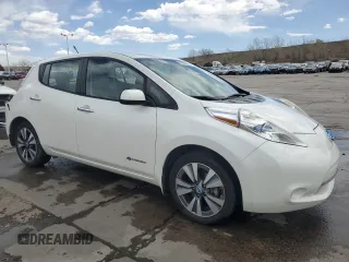 2013 Nissan LEAF SV with VIN 1N4AZ0CP7DC408914, listed as a Copart auction lot 53995905 with 63,652 mi miles and Salvage Title. Bid and sale history available at carsss.com. Image 4.