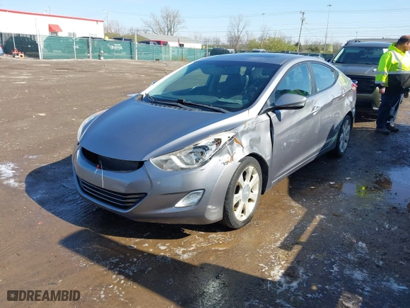 2012 Hyundai Elantra GLS with VIN KMHDH4AE2CU274806, listed as a IAAI auction lot 41893318 with 172,480 mi miles. Bid and sale history available at carsss.com. Image 2.