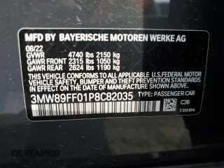 2023 BMW 3 Series 330i xDrive with VIN 3MW89FF01P8C82035, listed as a Copart auction lot 49044115 with 50,687 mi miles and Salvage Title. Bid and sale history available at carsss.com. Image 13.