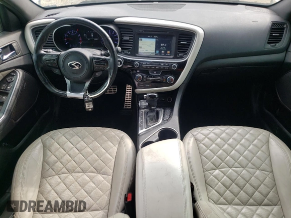 2015 Kia Optima SX Turbo with VIN 5XXGR4A63FG453826, listed as a Copart auction lot 46898225 with 140,782 mi miles and Salvage Title. Bid and sale history available at carsss.com. Image 8.