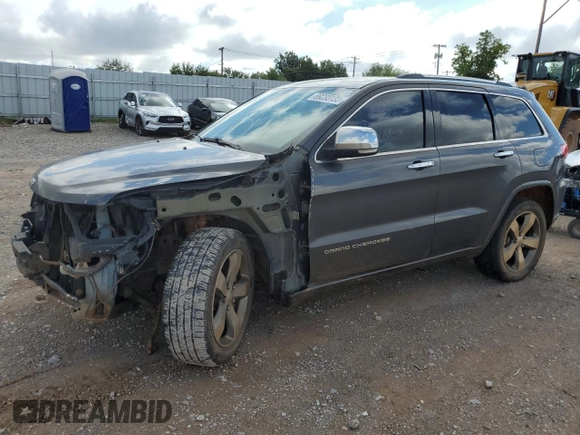 2015 Jeep Grand Cherokee Overland with VIN 1C4RJFCT4FC813510, listed as a Copart auction lot 41466395 with 135,124 mi miles and Salvage Title. Bid and sale history available at carsss.com. Image 1.