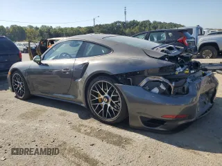 2014 Porsche 911 Turbo with VIN WP0AD2A92ES167652, listed as a Copart auction lot 75422514 with 35,360 mi miles and Salvage Title. Bid and sale history available at carsss.com. Image 2.