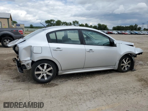 2012 Nissan Sentra S with VIN 3N1AB6AP9CL670489, listed as a Copart auction lot 57072585 with 180,791 mi miles and Salvage title. Bid and sale history available at DreamBid. Image 3.