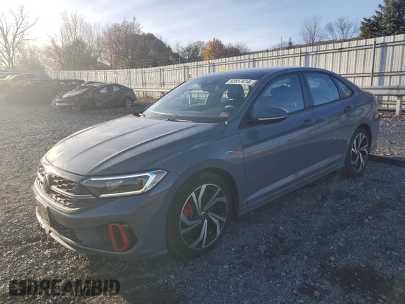 2022 Volkswagen Jetta GLI Autobahn with VIN 3VW2T7BUXNM029483, listed as a Copart auction lot 80657614 with 37,545 mi miles and Salvage title. Bid and sale history available at DreamBid. Image 1.