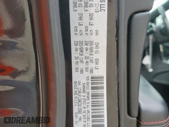 2019 Jeep Grand Cherokee Trailhawk with VIN 1C4RJFLG8KC613582, listed as a Copart auction lot 62901405 with 136,809 mi miles and Salvage title. Bid and sale history available at DreamBid. Image 13.