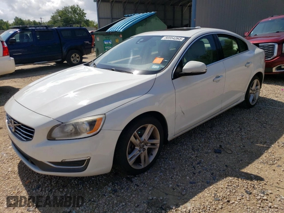 2015 Volvo S60 T5 Drive-E Premier with VIN YV140MFK9F2352762, listed as a Copart auction lot 56954263 with 162,572 mi miles. Bid and sale history available at carsss.com. Image 1.