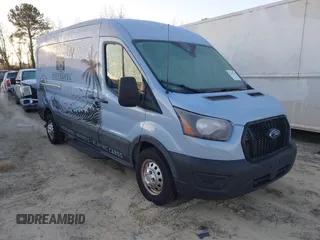 2023 Ford Transit with VIN 1FTBW9CG5PKA32008, listed as a IAAI auction lot 41313781 with 12,127 mi miles. Bid and sale history available at carsss.com. Image 1.