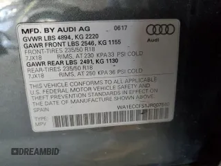 2018 Audi Q3 Premium with VIN WA1ECCFS1JR007540, listed as a Copart auction lot 62449775 with 118,766 mi miles and Salvage title. Bid and sale history available at DreamBid. Image 13.