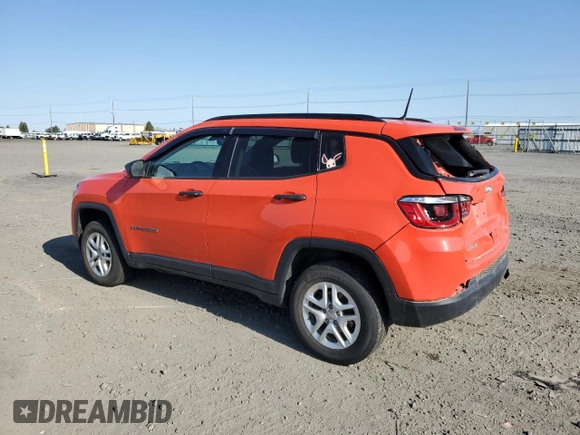 2017 Jeep Compass Sport z VIN 3C4NJDAB5HT642691, wystawiony jako Copart lot #54208335 z przebiegiem 183 359 mil mil oraz Szkoda całkowita • Salvage title. Historia ofert i sprzedaży dostępna na DreamBid. Obrazek 2.