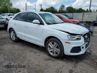 2017 Audi Q3 Premium with VIN WA1ECCFS3HR011650, listed as a Copart auction lot 59007505 with 67,728 mi miles and Salvage title. Bid and sale history available at DreamBid. Image 4.