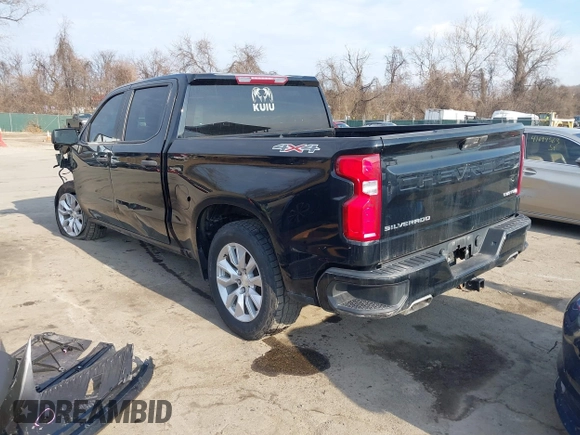 2019 Chevrolet Silverado 1500 Custom with VIN 3GCUYBEF4KG102693, listed as a IAAI auction lot 41683760 with 77,379 mi miles and . Bid and sale history available at DreamBid. Image 3.
