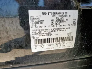 2022 Ford Police Interceptor Utility z VIN 1FM5K8AB3NGA47743, wystawiony jako Copart lot #57174145 z przebiegiem 71 935 mil mil oraz Czysty tytuł • Clean title. Historia ofert i sprzedaży dostępna na DreamBid. Obrazek 14.
