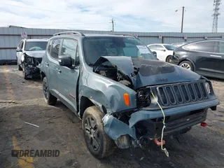 2018 Jeep Renegade Trailhawk with VIN ZACCJBCB8JPH54696, listed as a IAAI auction lot 41596364 with 19,016 mi miles and . Bid and sale history available at DreamBid. Image 1.