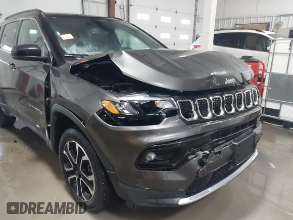 2023 Jeep Compass Limited with VIN 3C4NJDCN7PT523935, listed as a IAAI auction lot 41497539 with 32,480 mi miles and . Bid and sale history available at carsss.com. Image 6.