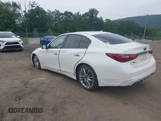2022 Infiniti Q50 Luxe with VIN JN1EV7BR4NM342579, listed as a IAAI auction lot 42503631 with 13,633 mi miles and . Bid and sale history available at DreamBid. Image 3.