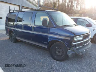 2002 Chevrolet Chevy Van z VIN 1GBFG15M421125415, wystawiony jako IAAI lot #41125944 z przebiegiem 130 600 mil mil oraz . Historia ofert i sprzedaży dostępna na DreamBid. Obrazek 1.