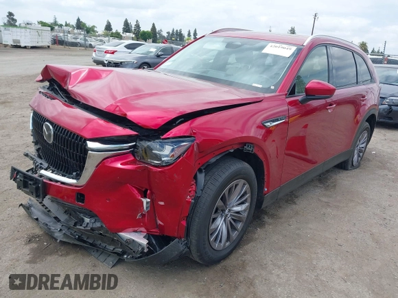 2025 Mazda CX-90 Preferred z VIN JM3KKBHD9S1208744, wystawiony jako IAAI lot #42019049 z przebiegiem 4 663 mil mil oraz . Historia ofert i sprzedaży dostępna na DreamBid. Obrazek 2.