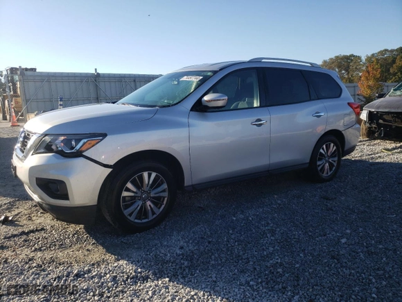 2019 Nissan Pathfinder SL with VIN 5N1DR2MN4KC606486, listed as a Copart auction lot 74497744 with 120,071 mi miles and Clean Title. Bid and sale history available at carsss.com. Image 1.