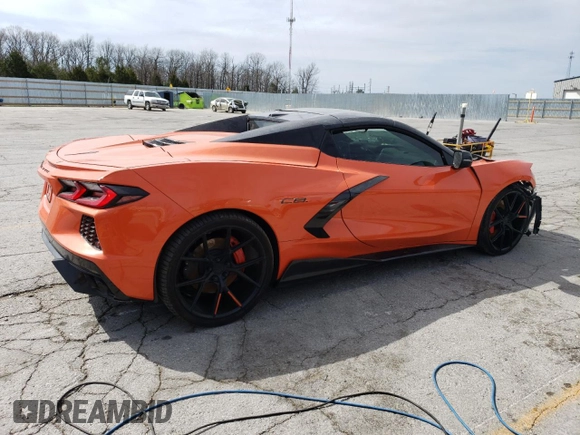 2021 Chevrolet Corvette 2LT with VIN 1G1YB3D45M5108742, listed as a Copart auction lot 51449085 with 21,105 mi miles and Salvage Title. Bid and sale history available at carsss.com. Image 3.