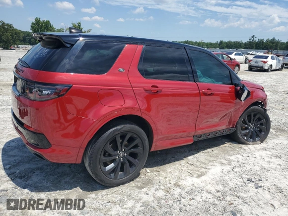 2020 Land Rover Discovery Sport S R-Dynamic with VIN SALCT2FX5LH842562, listed as a Copart auction lot 59576564 with 73,118 mi miles and Salvage Title. Bid and sale history available at carsss.com. Image 3.
