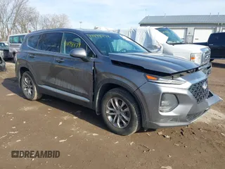 2019 Hyundai Santa Fe SEL with VIN 5NMS3CAD0KH003017, listed as a IAAI auction lot 41498478 with 77,799 mi miles. Bid and sale history available at carsss.com. Image 1.