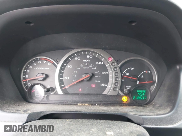 2005 Honda Pilot EX with VIN 2HKYF18465H565524, listed as a IAAI auction lot 41927812 with 218,637 mi miles. Bid and sale history available at carsss.com. Image 7.