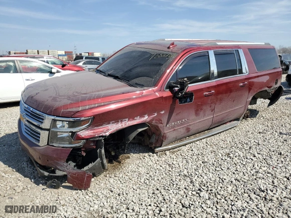2017 Chevrolet Suburban Premier with VIN 1GNSKJKC5HR136087, listed as a Copart auction lot 48856185 with 89,536 mi miles and Salvage Title. Bid and sale history available at carsss.com. Image 1.
