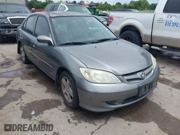2004 Honda Civic EX with VIN 2HGES26774H511854, listed as a IAAI auction lot 42339875 with 200,118 mi miles and . Bid and sale history available at DreamBid. Image 1.