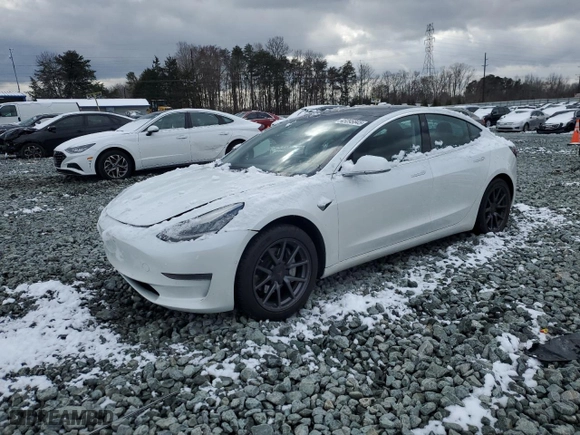 2020 Tesla Model 3 Standard Range Plus with VIN 5YJ3E1EA2LF737423, listed as a Copart auction lot 45095845 with 98,637 mi miles and Salvage Title. Bid and sale history available at carsss.com. Image 1.