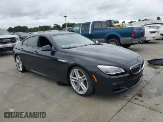 2016 BMW 6 Series 640i with VIN WBA6D0C56GG432774, listed as a Copart auction lot 73964134 with 0 mi miles and Salvage Title. Bid and sale history available at carsss.com. Image 4.