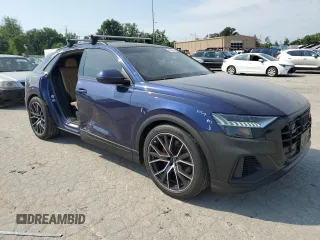 2021 Audi Q8 Prestige with VIN WA1FVAF13MD027865, listed as a Copart auction lot 61099344 with 41,905 mi miles and Salvage title. Bid and sale history available at DreamBid. Image 4.