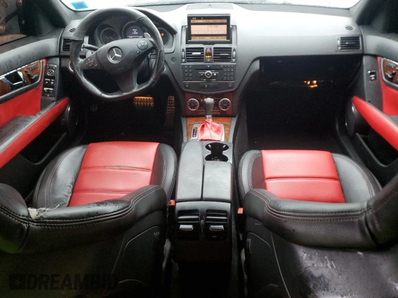 2009 Mercedes-Benz C 63 AMG with VIN WDDGF77X89F299732, listed as a Copart auction lot 57560915 with 116,839 mi miles and Salvage title. Bid and sale history available at DreamBid. Image 8.