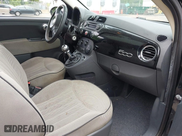 2013 FIAT 500 Lounge with VIN 3C3CFFCR8DT743107, listed as a IAAI auction lot 42381709 with 90,094 mi miles and . Bid and sale history available at DreamBid. Image 5.