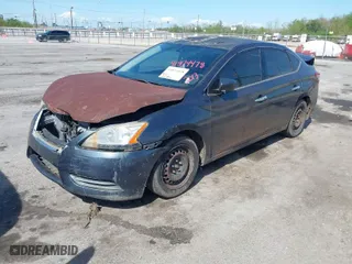 2013 Nissan Sentra SV with VIN 1N4AB7AP8DN906883, listed as a IAAI auction lot 41874478 with 153,782 mi miles. Bid and sale history available at carsss.com. Image 2.