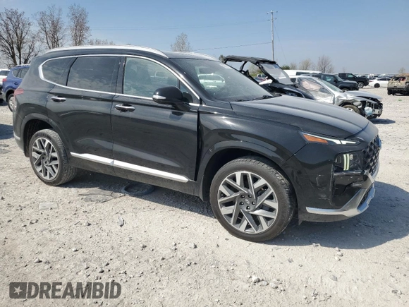 2023 Hyundai Santa Fe Calligraphy with VIN 5NMS5DALXPH499586, listed as a Copart auction lot 54236845 with 59,257 mi miles and Salvage title. Bid and sale history available at DreamBid. Image 4.