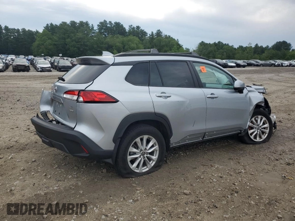 2023 Toyota Corolla Cross LE with VIN 7MUBAABGXPV061925, listed as a Copart auction lot 63201055 with Not provided miles and Clean title. Bid and sale history available at DreamBid. Image 3.