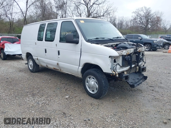 2012 Ford Econoline Cargo Commercial with VIN 1FTNE1EW0CDB10750, listed as a IAAI auction lot 41939696 with 180,042 mi miles. Bid and sale history available at carsss.com. Image 1.
