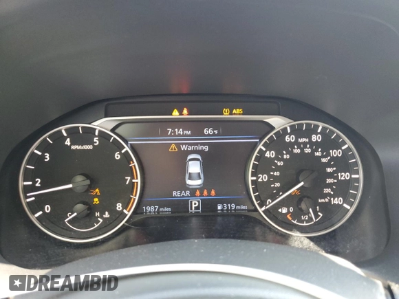 2025 Nissan Altima SV z VIN 1N4BL4DV2SN383500, wystawiony jako Copart lot #59168345 z przebiegiem 1 987 mil mil oraz Czysty tytuł • Clean title. Historia ofert i sprzedaży dostępna na DreamBid. Obrazek 9.