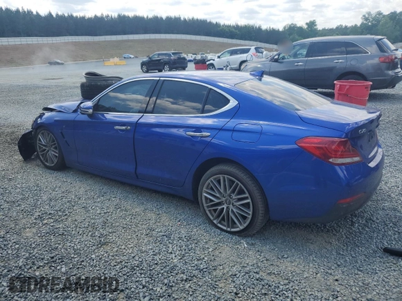 2021 Genesis G70 2.0T with VIN KMTG64LA1MU075945, listed as a Copart auction lot 56481205 with 88,160 mi miles and Salvage title. Bid and sale history available at DreamBid. Image 2.