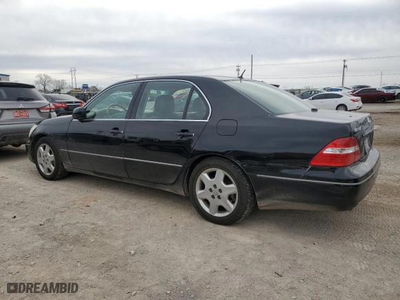 2005 Lexus LS 430 with VIN JTHBN36F155007412, listed as a Copart auction lot 47957615 with 209,921 mi miles and Salvage Title. Bid and sale history available at carsss.com. Image 2.