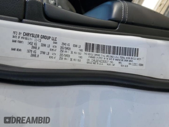 2014 Jeep Grand Cherokee Limited with VIN 1C4RJEBT4EC353517, listed as a Copart auction lot 81215424 with 177,098 mi miles and Salvage Title. Bid and sale history available at DreamBid. Image 15.