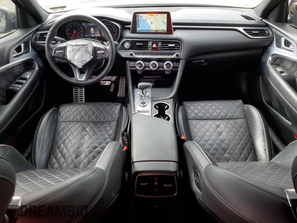 2020 Genesis G70 3.3T with VIN KMTG34LE5LU049746, listed as a Copart auction lot 59583214 with 35,704 mi miles and Salvage Title. Bid and sale history available at carsss.com. Image 8.