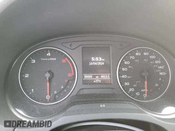 2015 Audi A3 2.0 TDI Premium Plus with VIN WAUCJGFF0F1043994, listed as a Copart auction lot 74427644 with 99,009 mi miles and Clean Title. Bid and sale history available at carsss.com. Image 9.