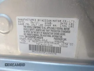 2015 Nissan Note S with VIN 3N1CE2CP3FL442370, listed as a IAAI auction lot 42551749 with 122,807 mi miles and . Bid and sale history available at DreamBid. Image 9.