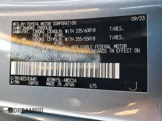 2023 Lexus RZ 450e Premium z VIN JTJAAAAB5PA017059, wystawiony jako Copart lot #48378775 z przebiegiem 11 182 mil mil oraz Szkoda całkowita • Salvage title. Historia ofert i sprzedaży dostępna na DreamBid. Obrazek 14.