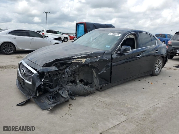 2017 Infiniti Q50 2.0t with VIN JN1CV7AP4HM640948, listed as a Copart auction lot 51890464 with NaN miles and Salvage Title. Bid and sale history available at carsss.com. Image 1.